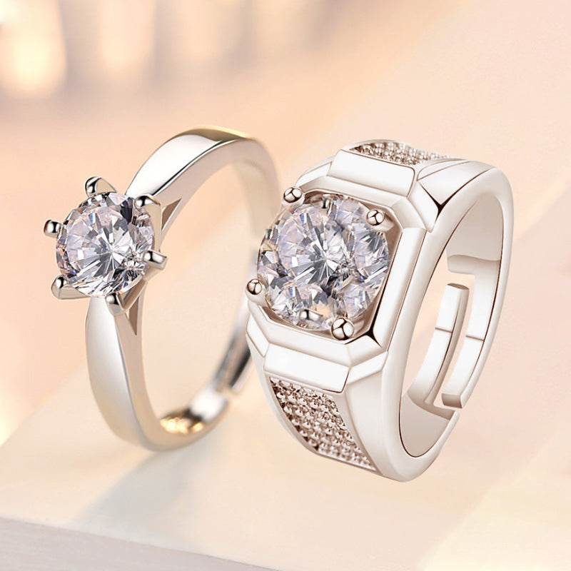 Rings Opening Wedding Simulation Diamond Ring