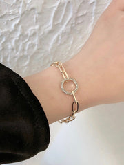 Love Diamond Bracelet Personality Simple Geometric Round Bracelet