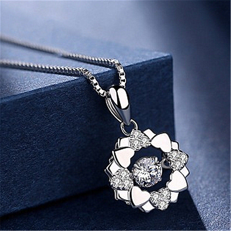 Smart Snowflake Pendant Silver Plated Necklace