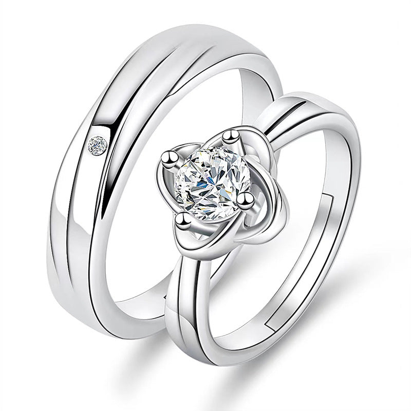 Rings Opening Wedding Simulation Diamond Ring