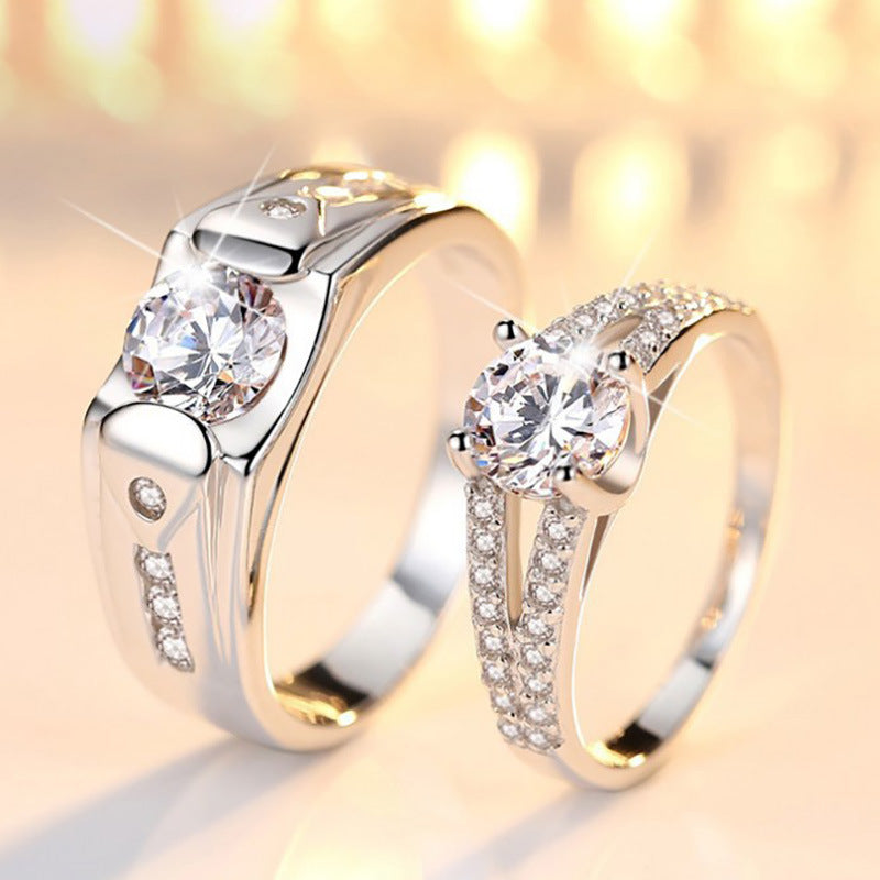 Rings Opening Wedding Simulation Diamond Ring