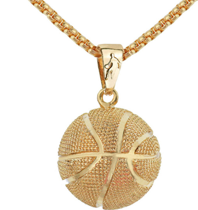 Basketball Pendants European and American Stainless Steel Necklaces