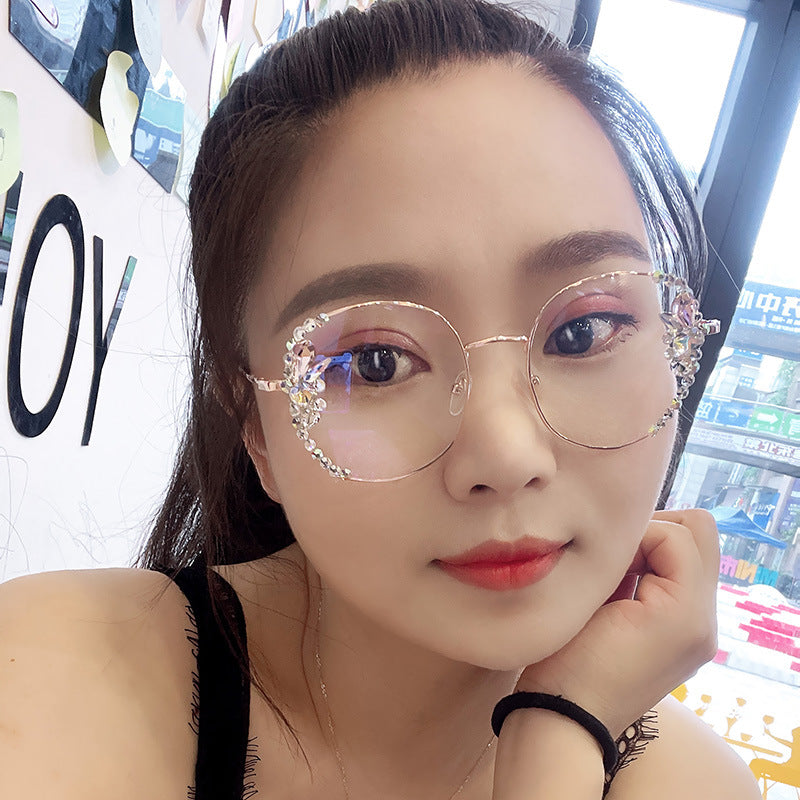 New Rhinestone Anti-blue Light Glasses For Men And Women