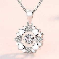 Smart Snowflake Pendant Silver Plated Necklace