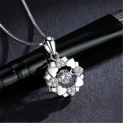 Smart Snowflake Pendant Silver Plated Necklace