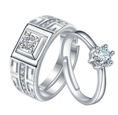 Couple Rings High-grade Diamante Ring