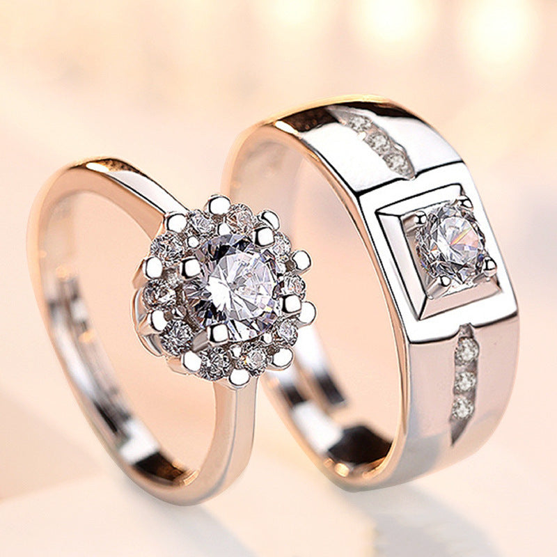 Rings Opening Wedding Simulation Diamond Ring