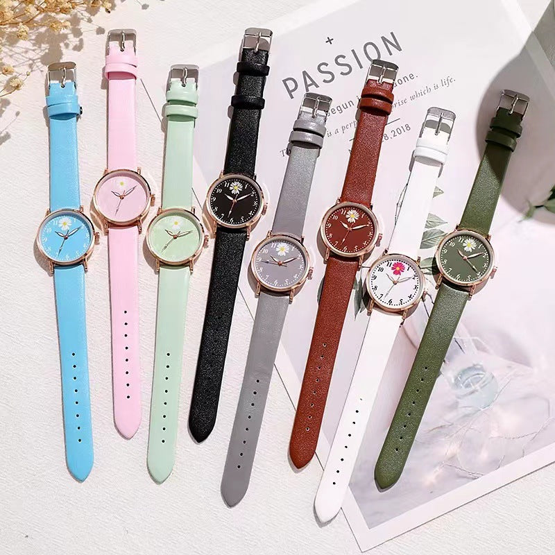 Little Daisy Girl Watch Mori Style Ins College Style Artistic Retro Hong Kong Style Student Women's Watch