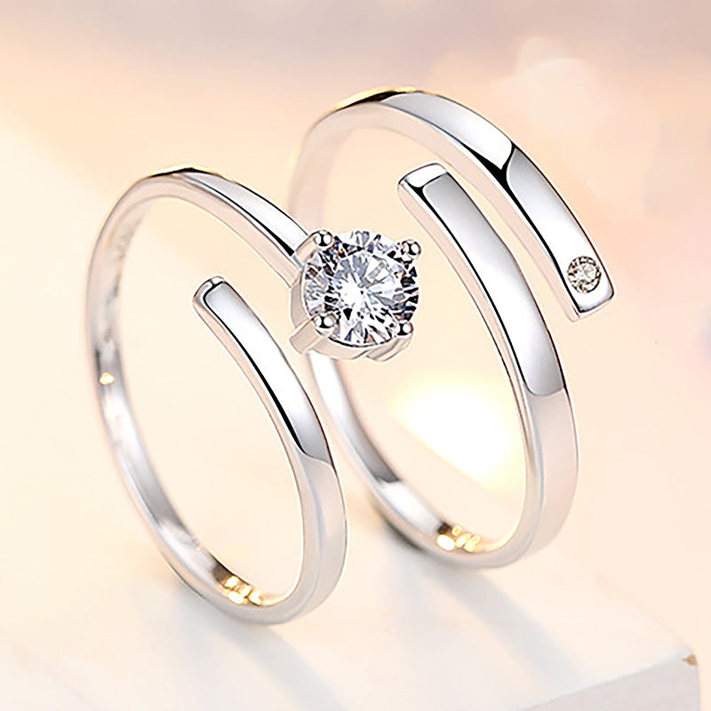 Rings Opening Wedding Simulation Diamond Ring