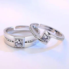 Men's And Women's Tail Rings Heart-shaped Couple Rings