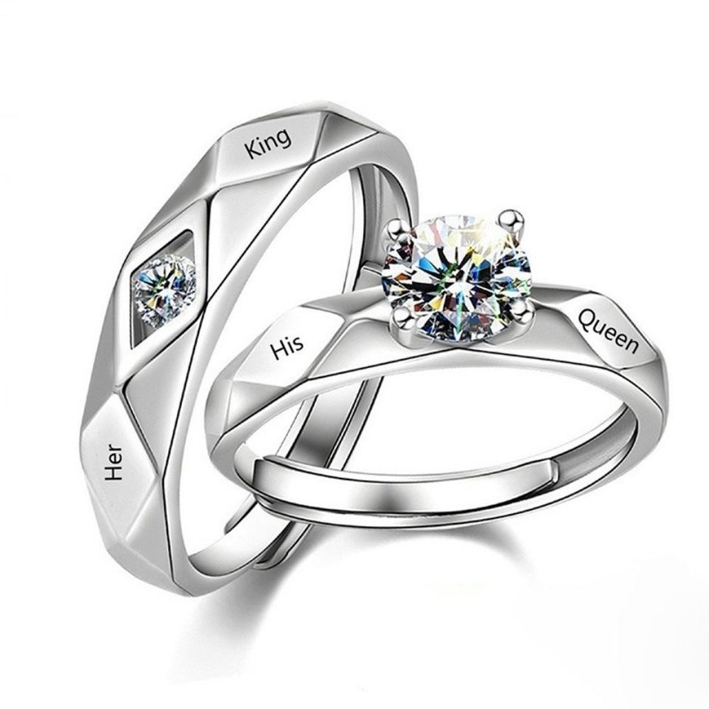 Rings Opening Wedding Simulation Diamond Ring